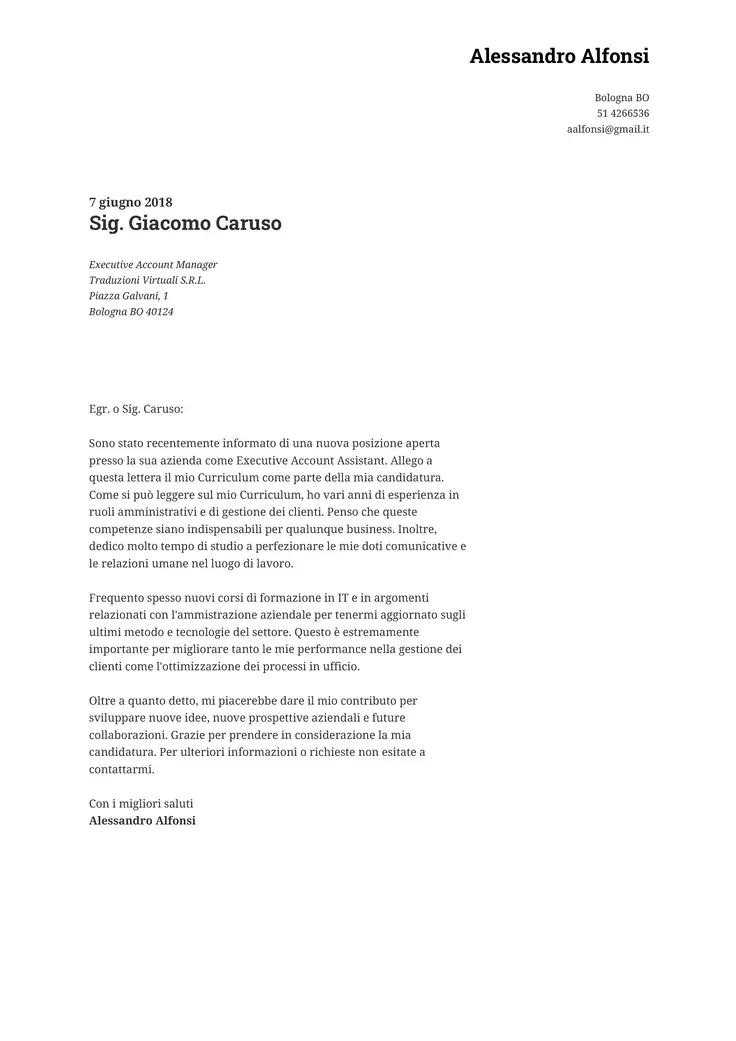 CV template Classico