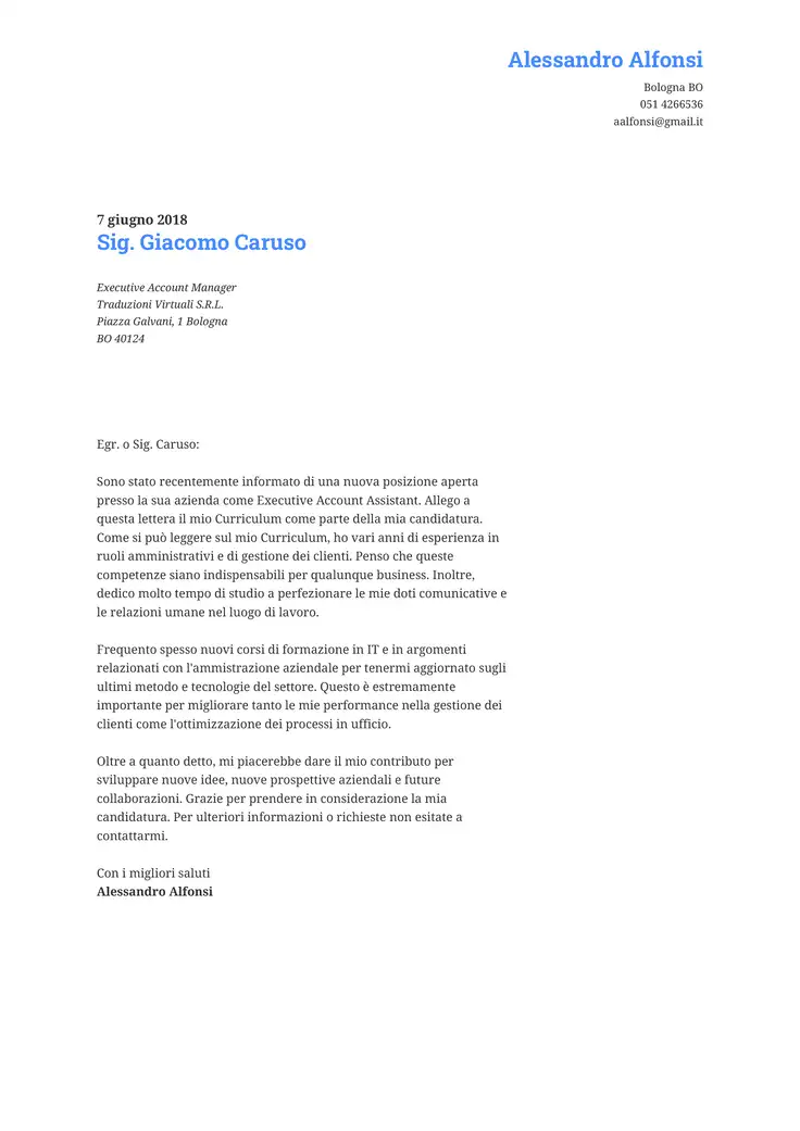 CV template Professionale