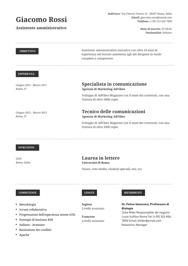 CV template Auckland