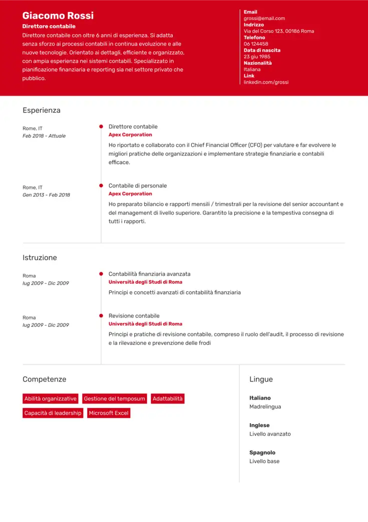 CV template Haiphong