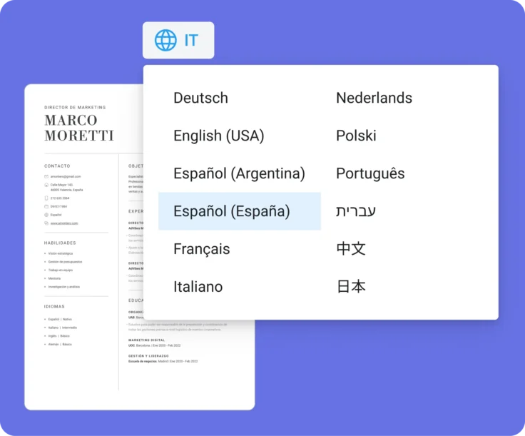 CV in diversi lingue grazie a onlinecv.it